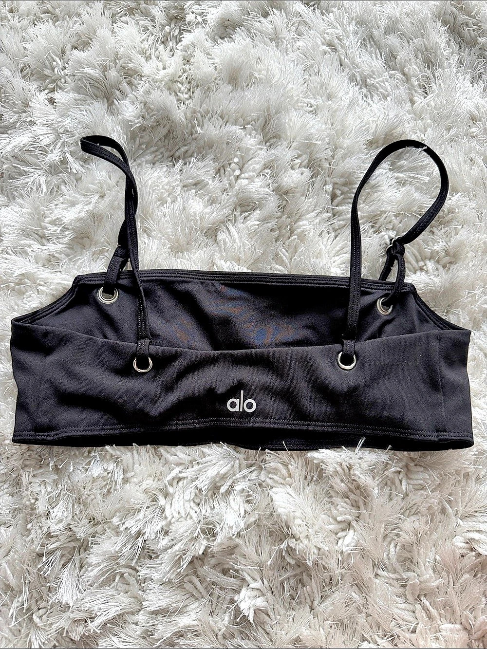 alo Black Crop Top Size Small